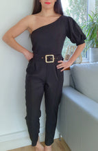 Load image into Gallery viewer, Kim - Black one shoulder jumpsuit