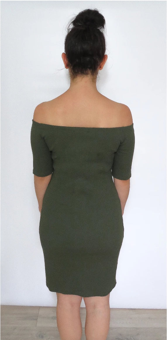 Lara - Khaki mini dress
