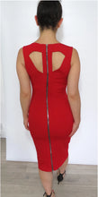 Load image into Gallery viewer, Red knee length dress