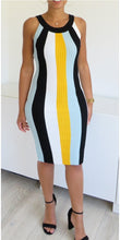 Load image into Gallery viewer, Yellow, turquoise - Bodycon dress